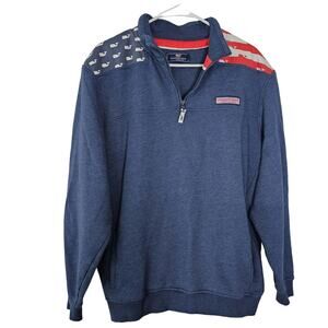 Vineyard Vines Patriotic Sweatshirt Mens Size Medium Flag Pullover
